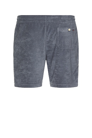 Faherty Cabana Towel Terry Sweatshort in Slate