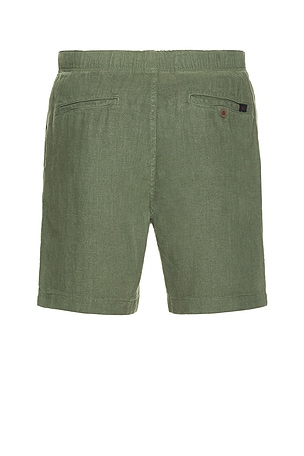Faherty Essential Linen Short 6.5 in Green. Size XL/1X. Also