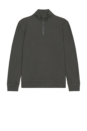 Textured Knit Quarter Zip Sweater Faherty
