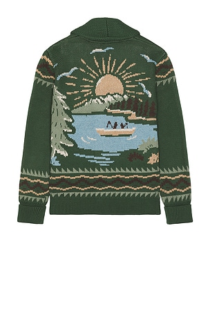 Faherty Camp Cardigan in Green