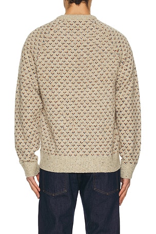 Faherty Donegal Crew Neck Sweater in Grey