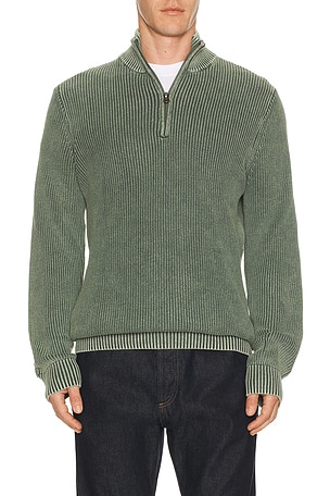 Sunwashed Quarter Zip Sweater Faherty