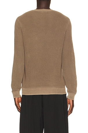 Faherty Sunwashed Crewneck Sweater en Marron