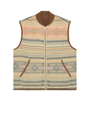 Faherty Reversible Corduroy Vest in Brown