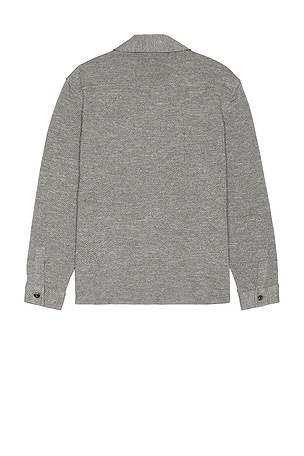 Faherty Inlet Knit Shirt Jacket in Grey