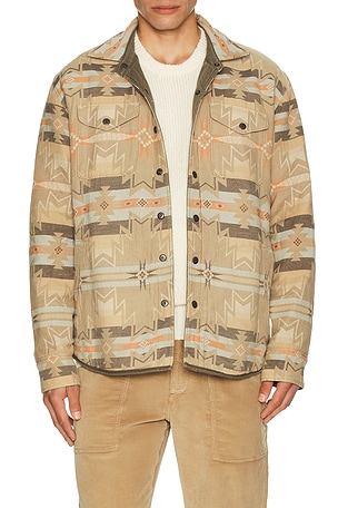 Faherty Doug Good Feather Reversible Jacket in Brown