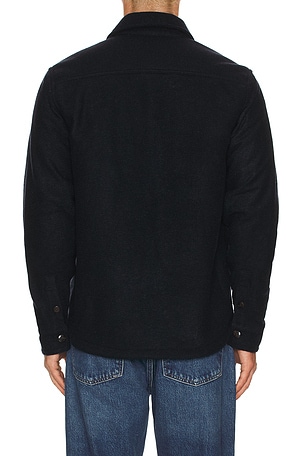 Faherty Range Fleece Lined Shacket in Blue