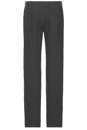 Faherty Movement Linen 5 Pocket Pant in Charcoal. Size 38x32. Also