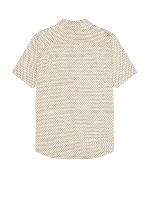 Faherty Short Sleeve Hermosa Shirt in Cream