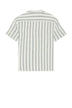 Faherty Short Sleeve Palma Linen Camp Shirt in Ivory