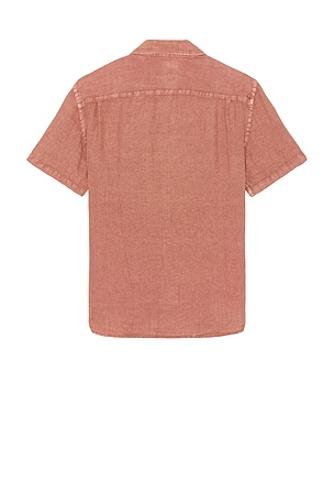 Faherty Palma Linen Shirt in Pink
