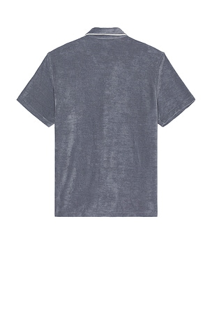 Faherty Cabana Towel Terry Shirt in Grey