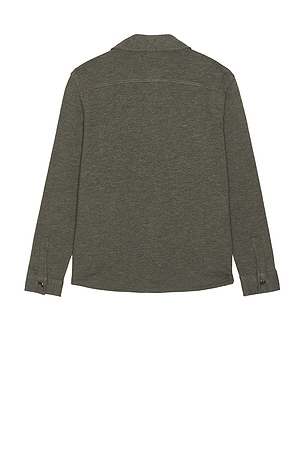 Faherty Inlet Knit Cpo Shirt in Olive
