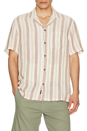 Short Sleeve Palma Linen Camp Shirt Faherty