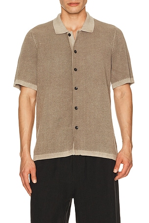 Short Sleeve Sunwashed Knitted Shirt Faherty