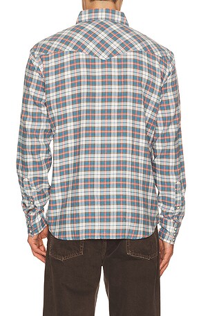 Faherty Western Shirt in Blue,White