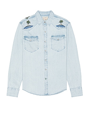 Sun & Waves Embroidered Shirt Faherty