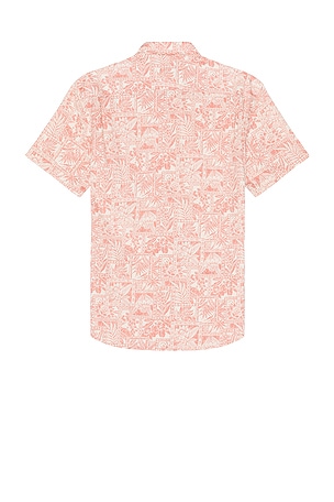 Faherty Short Sleeve Stretch Playa Shirt in Pink