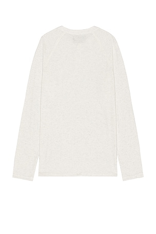 Faherty Long Sleeve Cloud Henley in Cream