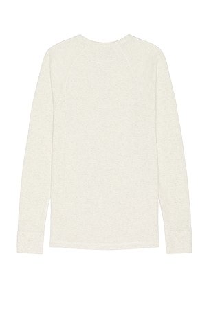 Faherty Cloud Waffle Long Sleeve Shirt in White