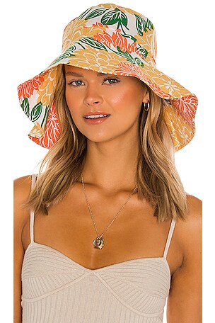 FAITHFULL THE BRAND Frederikke Sun Hat in Mariposa Floral  display picture 2