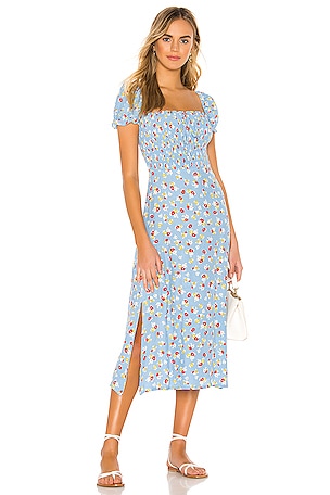 X by NBD Revolve Felicity Embroidered Dress in Baby Blue & deals White