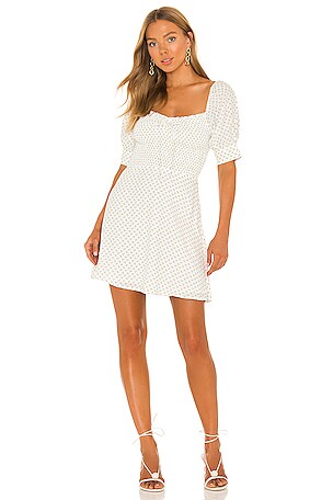 knee length dresses for ladies Jardin De Rose Mini Dress | Hand Block Printed Cotton main image 0