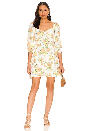 arianne mini dress FAITHFULL X REVOLVE Arianne Mini Dress in Velma Floral Peach