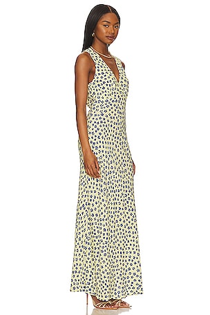 FAITHFULL THE BRAND Acacia Midi Dress in Yellow