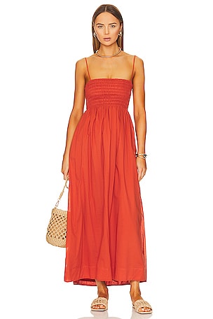 knee length dresses for ladies Angelica - Lace Trim Midi Dress main image 1