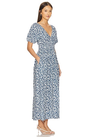 FAITHFULL THE BRAND Valras Midi Dress in Blue