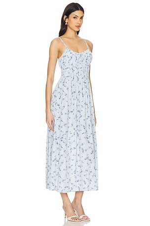 FAITHFULL THE BRAND X Revolve Caprera Midi Dress in Blue