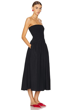 FAITHFULL THE BRAND Lida Midi Dress in Black