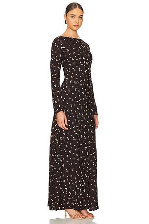 FAITHFULL THE BRAND Lilou Maxi Dress in Chocolate