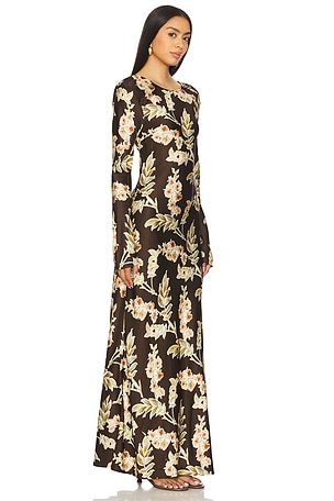 FAITHFULL THE BRAND Faroe Maxi Dress in Brown