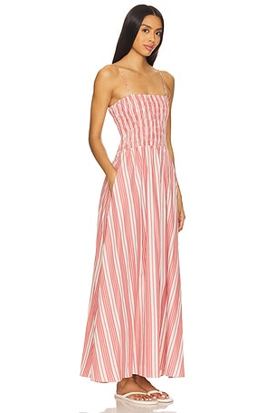 FAITHFULL THE BRAND Lida Maxi Dress in Coral