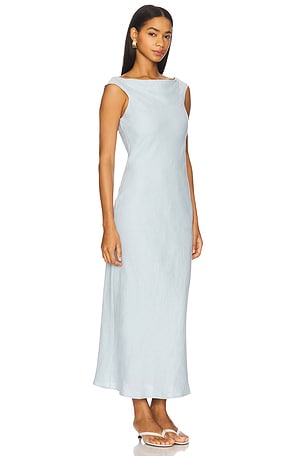 FAITHFULL THE BRAND Ilride Midi Dress in Baby Blue