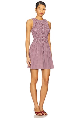 FAITHFULL THE BRAND Heidi Mini Dress in Burgundy. Size XL. Also