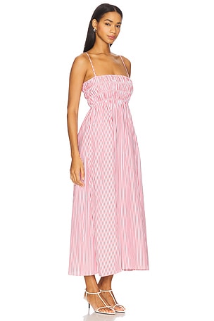 FAITHFULL THE BRAND Nica Midi Dress in Red