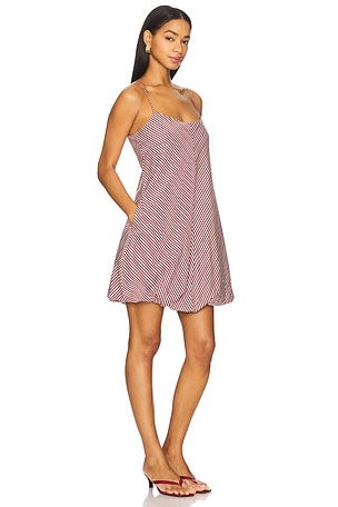 FAITHFULL THE BRAND Aniela Mini Dress in Burgundy