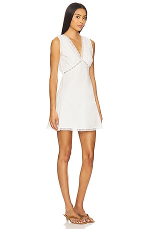 FAITHFULL THE BRAND Denise Mini Dress in White. Size XS. Also
