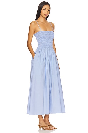 FAITHFULL THE BRAND Harlow Midi Dress in Blue