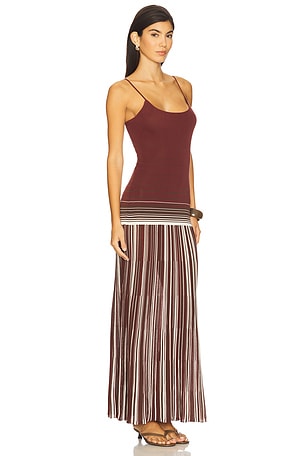 FAITHFULL THE BRAND Cecile Maxi Dress in Burgundy