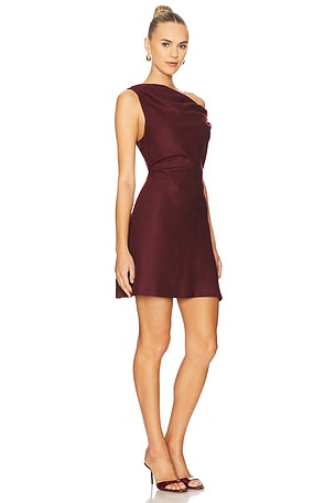 FAITHFULL THE BRAND Suis Mini Dress in Burgundy. Size XS. Also