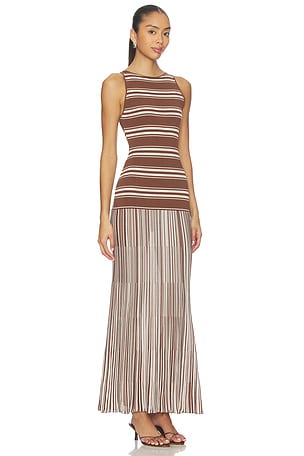 FAITHFULL THE BRAND Tore Maxi Dress in Brown