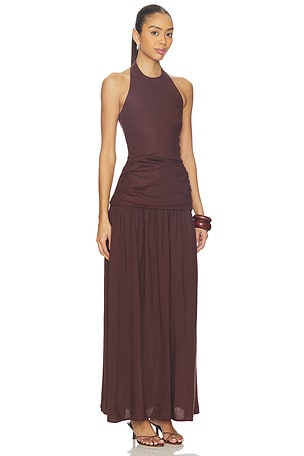 FAITHFULL THE BRAND Tali Maxi Dress in Brown