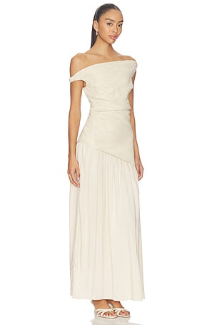 FAITHFULL THE BRAND Roma Maxi Dress in Neutral