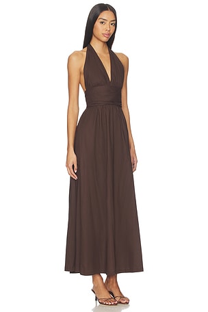 FAITHFULL THE BRAND Lido Maxi Dress in Brown