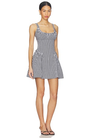 FAITHFULL THE BRAND Marcella Mini Dress in Black,White