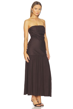 FAITHFULL THE BRAND Miro Maxi Dress in Brown